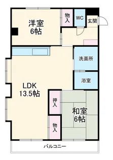 リーベ中柳【4階】の間取り