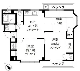 コーポプリンスII【1階】の間取り