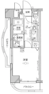 グリフィン横浜・メディオ【7階】の間取り