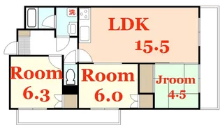 セゾン川内【3階】の間取り