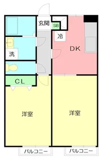 アムール ライムII【1階】の間取り