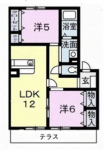 コンフォルタ-ブルB【1階】の間取り