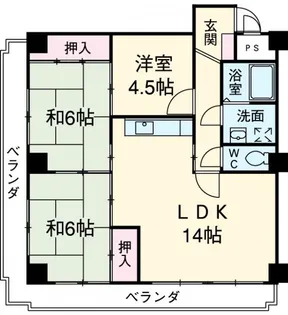 ラフォーレカトウ【2階】の間取り