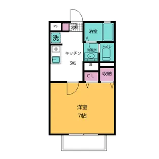 ファイブスポットA【1階】の間取り