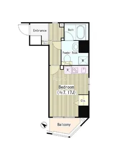 アクアアンビシャス八丁堀【4階】の間取り