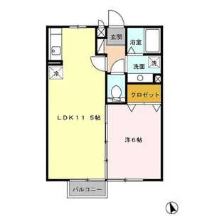 茨城県牛久市田宮町【アパート】の間取り