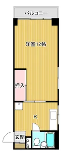 コーポ湊町【4階】の間取り