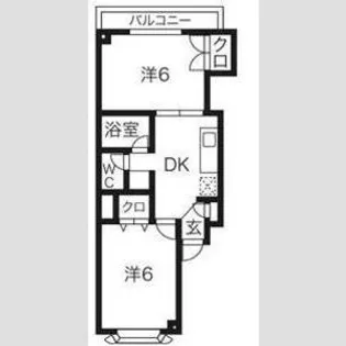 パートナー旭ヶ丘【1階】の間取り