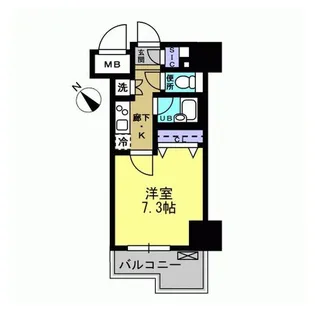 エスティメゾン川崎II【7階】の間取り
