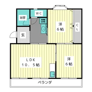 さくた中央ハイツ【4階】の間取り