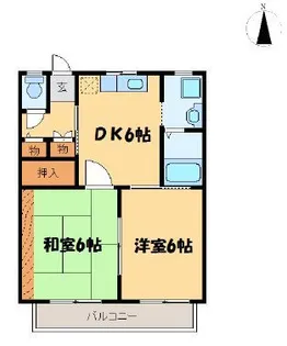 フレグランスタウン住吉 8番館【2階】の間取り