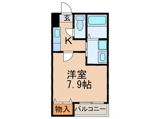 クレフラスト広川B棟【2階】の間取り