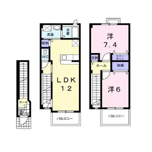 長野県長野市新諏訪1【アパート】の間取り