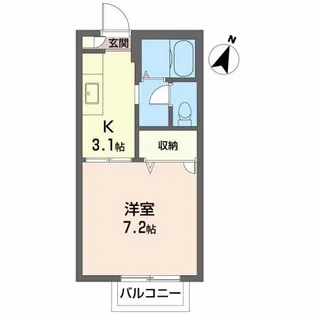 ジュネス古高山【1階】の間取り