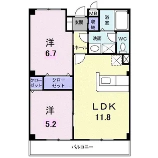インフィニート【2階】の間取り