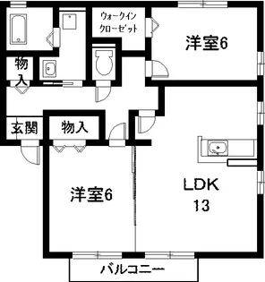愛知県知多市新知台2【アパート】の間取り