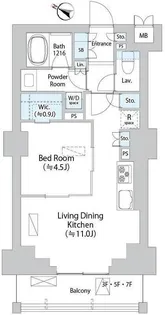 イストワール阿佐ヶ谷【7階】の間取り