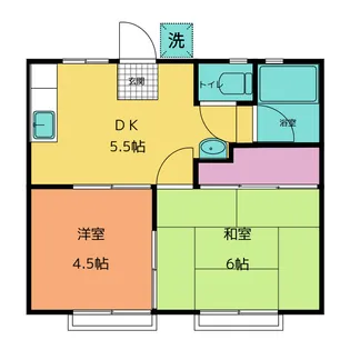 白百合ハウス【1階】の間取り