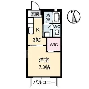 グリーンビュー A棟【2階】の間取り