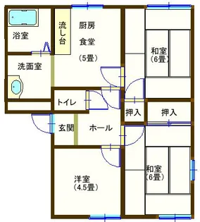 ラフォーレ西新井【2階】の間取り
