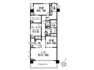 神奈川県横浜市磯子区中原4【マンション】の間取り