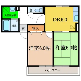 エスパシオ那賀川【2階】の間取り