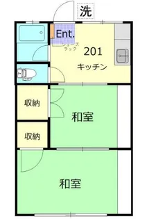 アサヒパレス【2階】の間取り