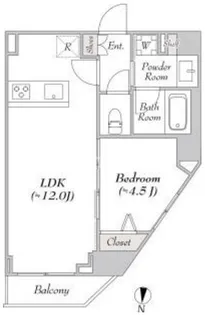 ルミーク大山【4階】の間取り