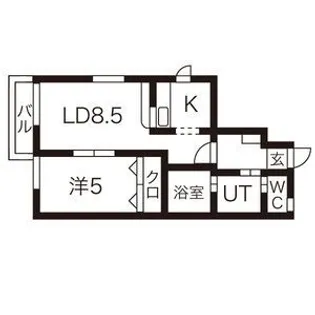 ジャンティ泉【1階】の間取り