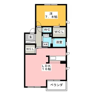 ニューディアス中根【2階】の間取り