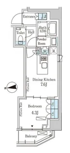 東京都千代田区三番町【マンション】の間取り