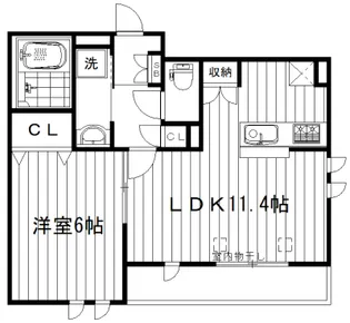 ブライト南台【1階】の間取り