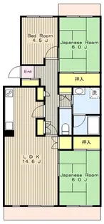 さがみ野パークハイツB【1階】の間取り