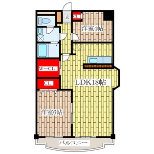 栃木県宇都宮市御幸ケ原町【マンション】の間取り