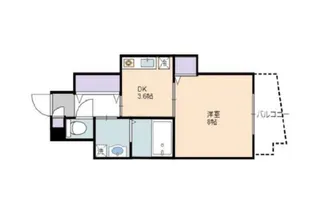 エバーグリーン植政【4階】の間取り