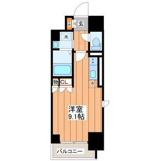 渡幸ベルメゾン五橋【3階】の間取り