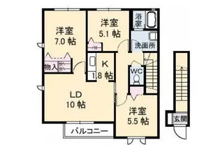 コンフォール A【2階】の間取り