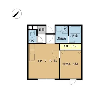 マンション・エムツー【2階】の間取り