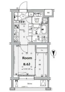 メイクスデザイン学習院下【4階】の間取り
