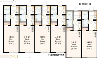 アザーレ・ナッジ読売ランド前【1階】の間取り