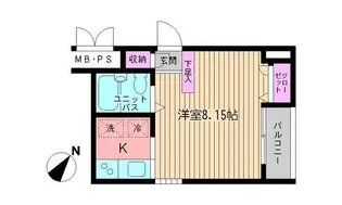 ビイルーム新宿【2階】の間取り