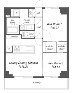 ブライズ白金台【6階】の間取り