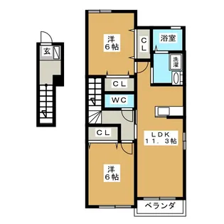 ルクソール【2階】の間取り