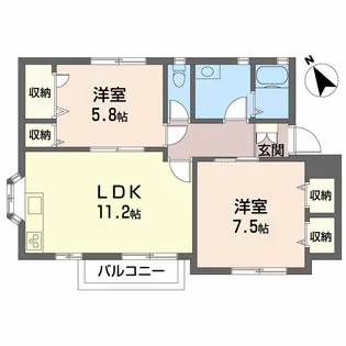 ファミールアルファA【2階】の間取り