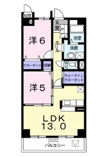 グリシーヌボワ【2階】の間取り