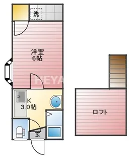 クイーンパレス坂本【2階】の間取り