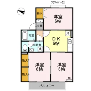 ブルームパレス F【2階】の間取り
