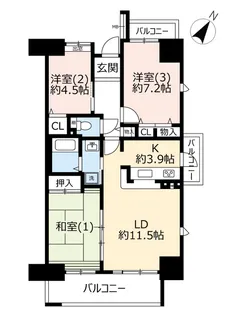 URビーコンヒル能見台サウスヒル【11階】の間取り