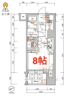 SYLA SAKURAGICHO【8階】の間取り