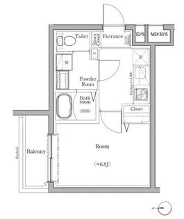 スカイコートソレア新丸子【1階】の間取り